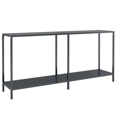 Konzolni stol crni 160 x 35 x 75,5 cm od kaljenog stakla Cijena