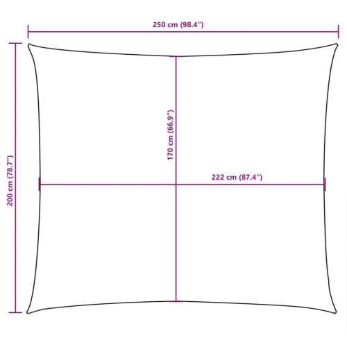 Jedro za zaštitu od sunca od tkanine pravokutno 2 x 2,5 m smeđe-sivo - Sivo-smeđa 2 x 2.5 m 1 Cijena