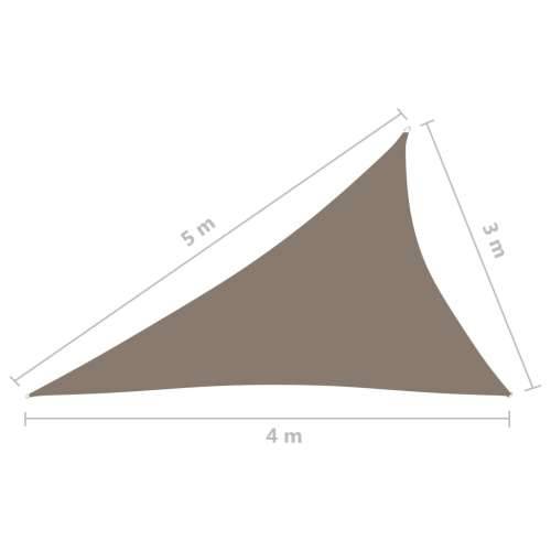 Jedro za zaštitu od sunca od tkanine trokutasto 3 x 4 x 5 m smeđe-sivo - Sivo-smeđa 3 x 4 x 5 m 1 Cijena