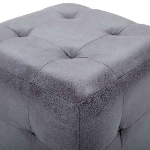Noćni ormarići 2 kom sivi 30 x 30 x 30 cm umjetna brušena koža - Siva 2 Cijena