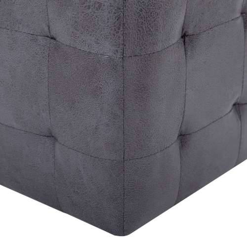 Noćni ormarići 2 kom sivi 30 x 30 x 30 cm umjetna brušena koža - Siva 2 Cijena