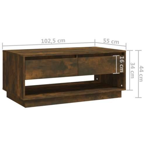 Stolić za kavu boja hrasta 102,5 x 55 x 44 cm konstruirano drvo - Dimljeni hrast 1 Cijena