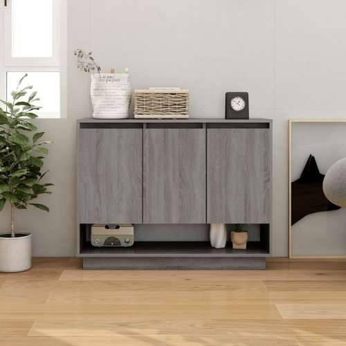 Komoda siva boja hrasta 97 x 31 x 75 cm od konstruiranog drva - Sivi hrast sonoma 1 Cijena