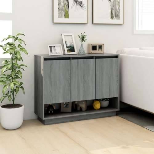 Komoda siva boja hrasta 97 x 31 x 75 cm od konstruiranog drva - Sivi hrast sonoma 1 Cijena
