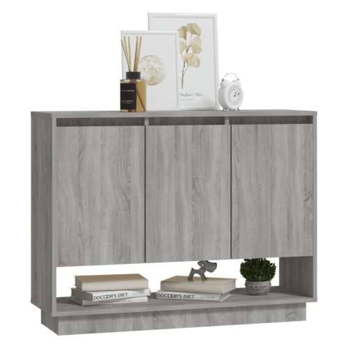 Komoda siva boja hrasta 97 x 31 x 75 cm od konstruiranog drva - Sivi hrast sonoma 1 Cijena