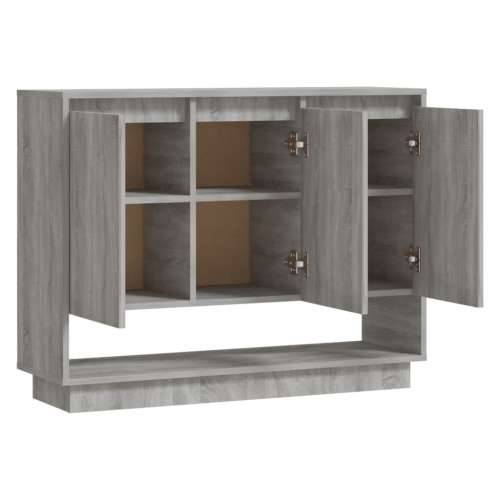 Komoda siva boja hrasta 97 x 31 x 75 cm od konstruiranog drva - Sivi hrast sonoma 1 Cijena