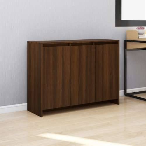 Komoda boja smeđeg hrasta 102x33x75 cm od konstruiranog drva - Smeđi hrast 1 Cijena