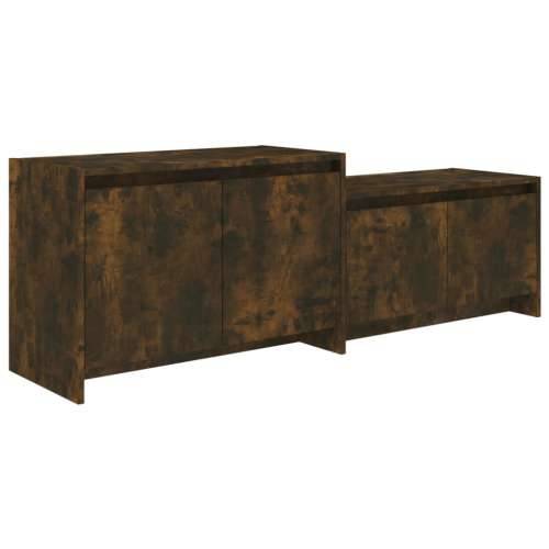 TV ormarić dimljena boja hrasta 146,5x35x50cm konstruirano drvo - Dimljeni hrast 1 Cijena