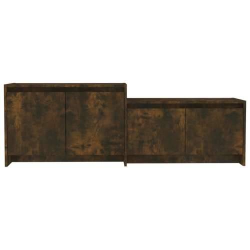 TV ormarić dimljena boja hrasta 146,5x35x50cm konstruirano drvo - Dimljeni hrast 1 Cijena