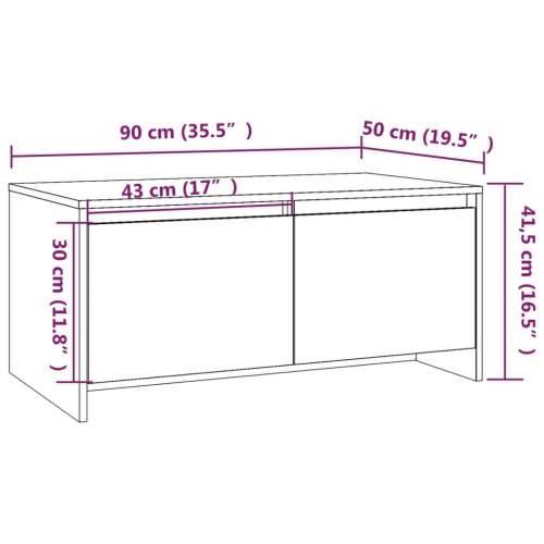 Stolić za kavu boja hrasta 90 x 50 x 41,5 cm konstruirano drvo Dimljeni hrast 1 Cijena