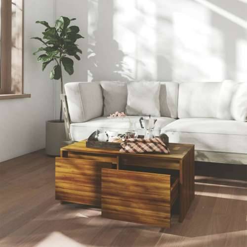 Stolić za kavu boja hrasta 90 x 50 x 41,5 cm konstruirano drvo - Smeđi hrast 1 Cijena