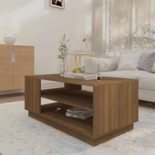 Stolić za kavu smeđa boja hrasta 102x55x43 cm konstruirano drvo - Smeđi hrast 102 x 55 x 43 cm 1 Cijena
