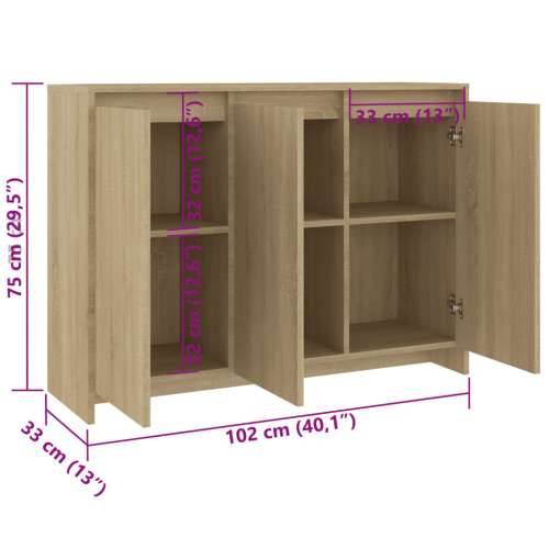 Komoda boja hrasta sonome 102 x 33 x 75 cm konstruirano drvo - sonoma hrast 1 Cijena
