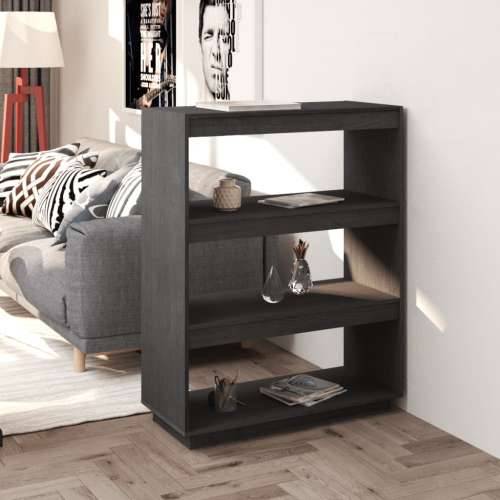 Ormarić za knjige / pregrada sivi 80x35x103 cm od borovine - Siva 1 103 cm 80 cm Cijena