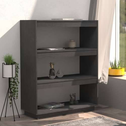 Ormarić za knjige / pregrada sivi 80x35x103 cm od borovine - Siva 1 103 cm 80 cm Cijena