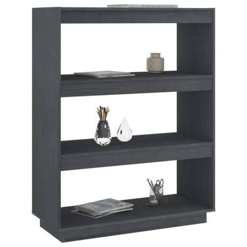 Ormarić za knjige / pregrada sivi 80x35x103 cm od borovine - Siva 1 103 cm 80 cm Cijena