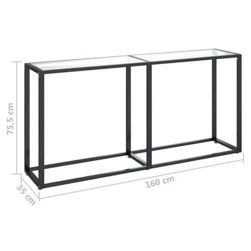 Konzolni stol prozirni 160 x 35 x 75,5 cm od kaljenog stakla - Transparentan 1 160 cm Cijena