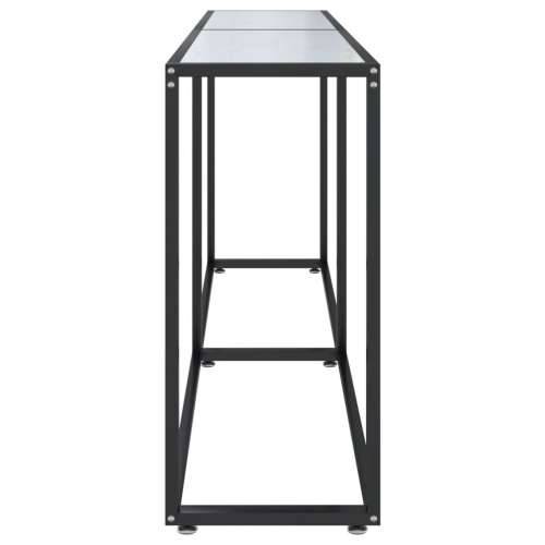 Konzolni stol boja bijeli mramor 180x35x75,5 cm kaljeno staklo - Bijela mramorna 1 180 cm Cijena