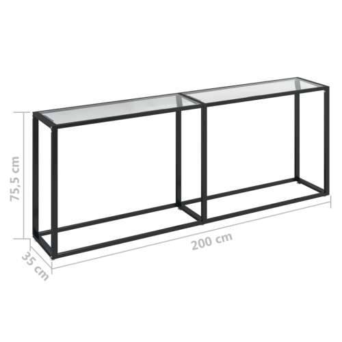 Konzolni stol prozirni 200 x 35 x 75,5 cm od kaljenog stakla - *Transparent*an 1 200 cm Cijena