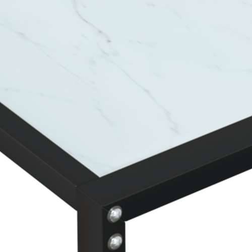 Konzolni stol boja bijeli mramor 200x35x75,5 cm kaljeno staklo - Bijela mramorna 1 200 cm Cijena