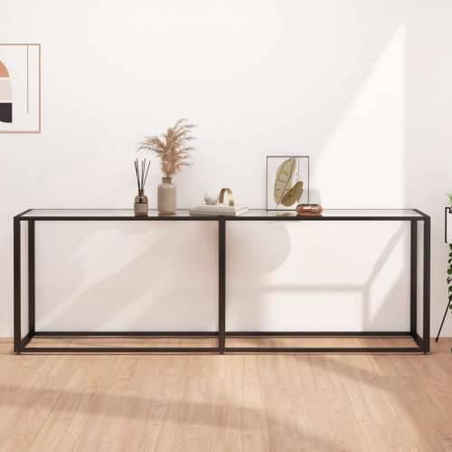 Konzolni stol prozirni 220 x 35 x 75,5 cm od kaljenog stakla - Transparentan 1 220 cm Cijena