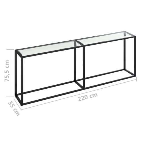 Konzolni stol prozirni 220 x 35 x 75,5 cm od kaljenog stakla - Transparentan 1 220 cm Cijena