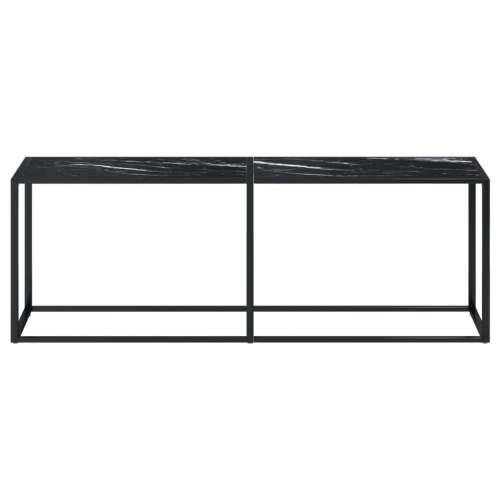 Konzolni stol boja crnog mramora 220x35x75,5 cm kaljeno staklo - Crna mramorna 1 220 cm Cijena