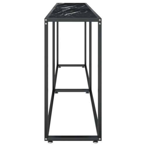 Konzolni stol boja crnog mramora 220x35x75,5 cm kaljeno staklo - Crna mramorna 1 220 cm Cijena