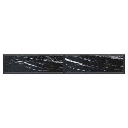 Konzolni stol boja crnog mramora 220x35x75,5 cm kaljeno staklo - Crna mramorna 1 220 cm Cijena