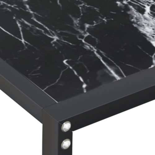 Konzolni stol boja crnog mramora 220x35x75,5 cm kaljeno staklo - Crna mramorna 1 220 cm Cijena