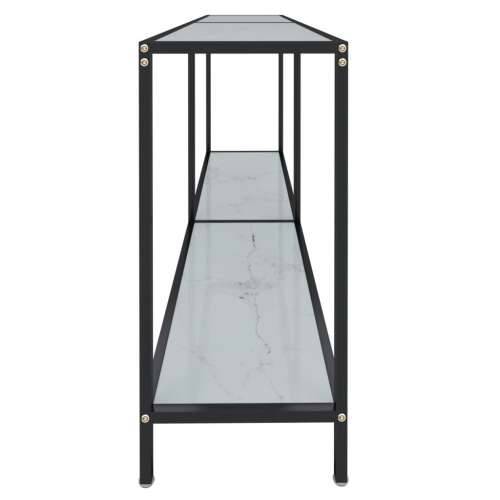 Konzolni stol bijeli 160 x 35 x 75,5 cm od kaljenog stakla - Bijela mramorna 1 160 cm Cijena