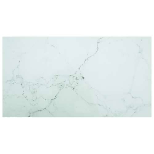 Stolna ploča bijela 120x65 cm 8 mm staklena s mramornim uzorkom - Bijela 120 x 65 cm 1 Cijena