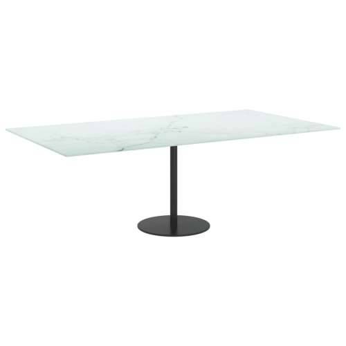 Stolna ploča bijela 120x65 cm 8 mm staklena s mramornim uzorkom - Bijela 120 x 65 cm 1 Cijena