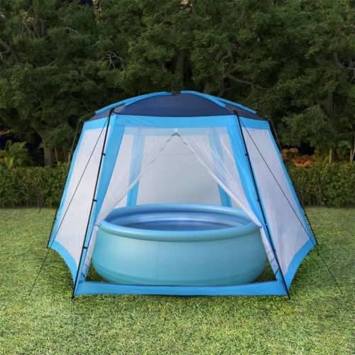 Šator za bazen od tkanine 590 x 520 x 250 cm plavi Cijena