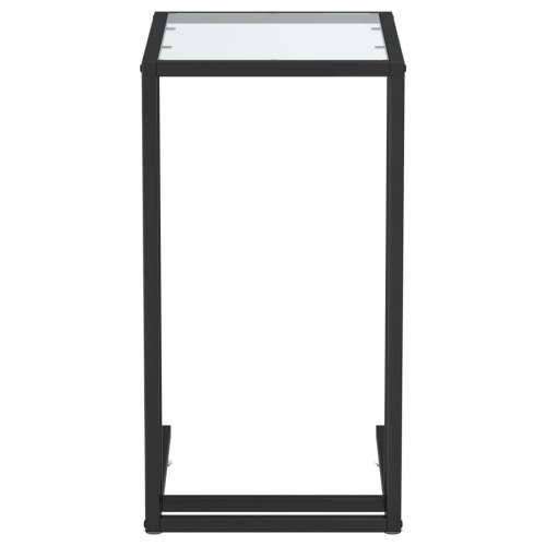 Bočni stolić za računalo prozirni 50x35x65 cm kaljeno staklo - Crna i prozirna 1 Cijena