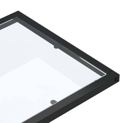 Bočni stolić za računalo prozirni 50x35x65 cm kaljeno staklo - Crna i prozirna 1 Cijena