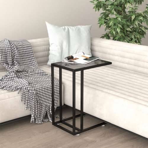 Bočni stolić za računalo crni 50x35x65 cm od kaljenog stakla - Crna 1 Cijena