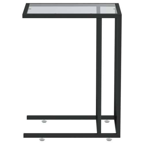 Bočni stolić za računalo crni 50x35x65 cm od kaljenog stakla - Crna 1 Cijena