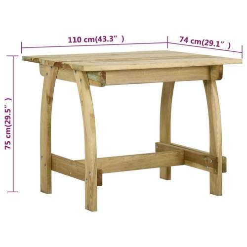 Vrtni stol 110 x 74 x 75 cm od impregnirane borovine - 110 x 74 x 75 cm 1 Cijena