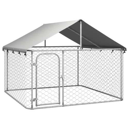 Vanjski kavez za pse s krovom 200 x 200 x 150 cm Cijena