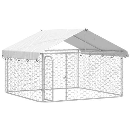 Vanjski kavez za pse s krovom 200 x 200 x 150 cm - 200 x 200 x 150 cm 1 Cijena