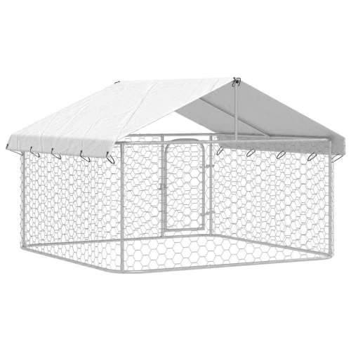 Vanjski kavez za pse s krovom 200 x 200 x 150 cm - 200 x 200 x 150 cm 1 Cijena