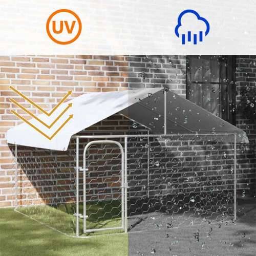 Vanjski kavez za pse s krovom 200 x 200 x 150 cm - 200 x 200 x 150 cm 1 Cijena