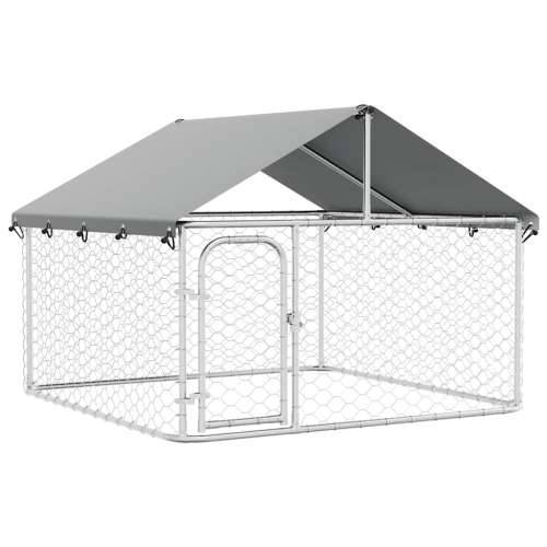 Vanjski kavez za pse s krovom 200 x 200 x 150 cm Cijena