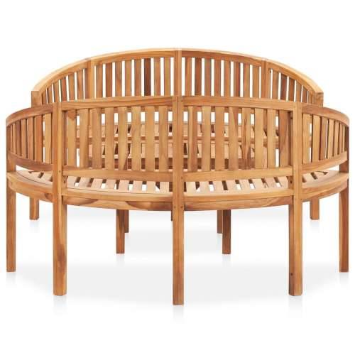 3-dijelna vrtna garnitura u obliku banane od masivne tikovine - 151 x 62 x 86 cm 2x klupa + stol 1 Cijena