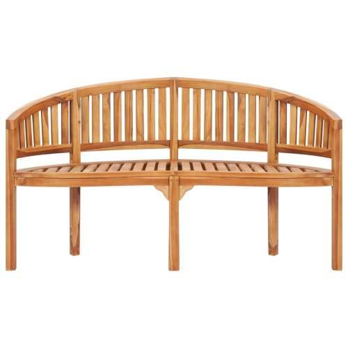 3-dijelna vrtna garnitura u obliku banane od masivne tikovine - 151 x 62 x 86 cm 2x klupa + stol 1 Cijena