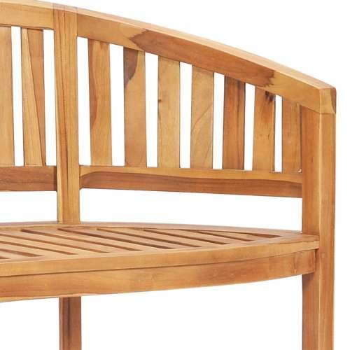 3-dijelna vrtna garnitura u obliku banane od masivne tikovine - 151 x 62 x 86 cm 2x klupa + stol 1 Cijena