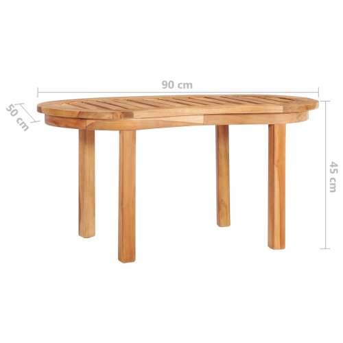 3-dijelna vrtna garnitura u obliku banane od masivne tikovine - 151 x 62 x 86 cm 2x klupa + stol 1 Cijena