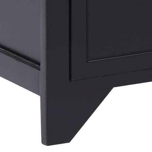 TV ormarić crni 108 x 30 x 40 cm od masivnog drva paulovnije - Crna 1 Cijena