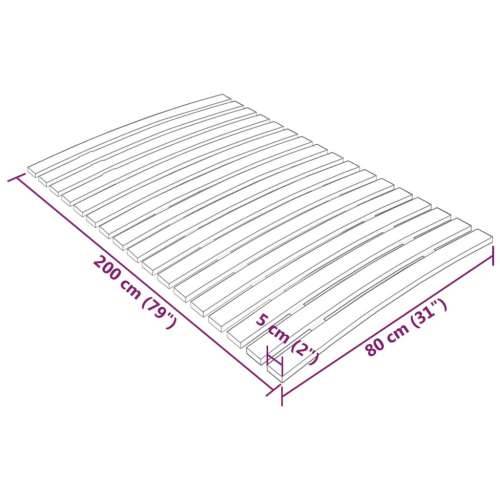 Podnica za krevet sa 17 letvica 80 x 200 cm - 80 x 200 cm Cijena